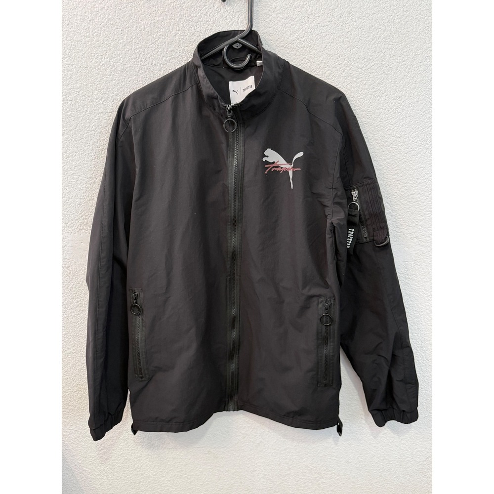 Puma x Trapstar London Mens Black Full Zip Windbreaker Jacket Large
